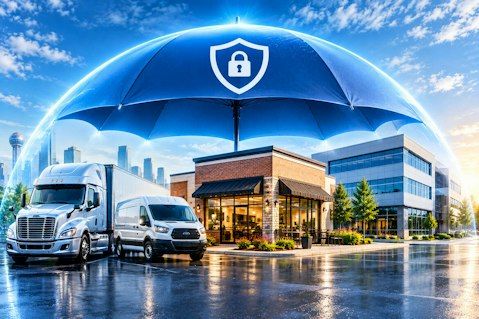 Stock photo respresenting Commercial Umbrella